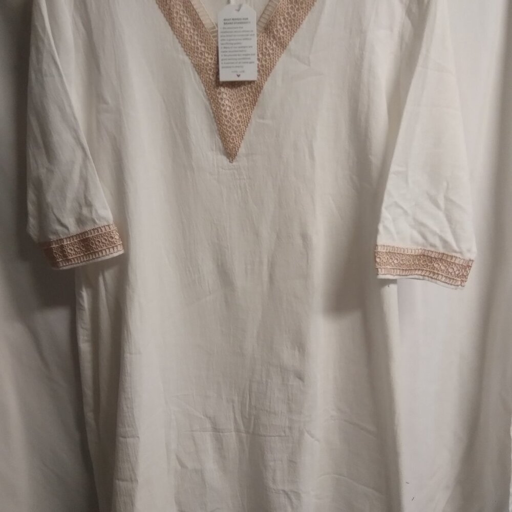 Off White Linen XL Dress